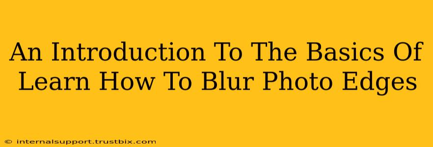 An Introduction To The Basics Of Learn How To Blur Photo Edges