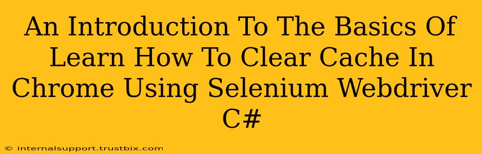 An Introduction To The Basics Of Learn How To Clear Cache In Chrome Using Selenium Webdriver C#