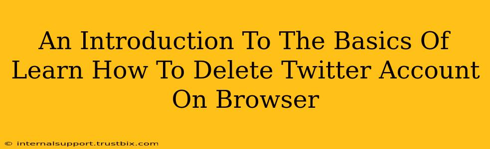 An Introduction To The Basics Of Learn How To Delete Twitter Account On Browser