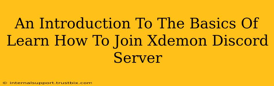 An Introduction To The Basics Of Learn How To Join Xdemon Discord Server