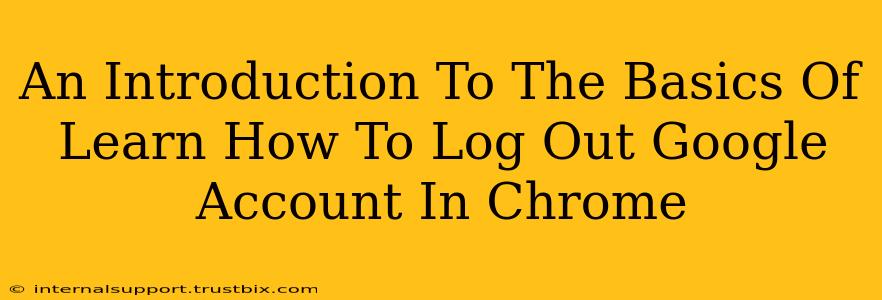 An Introduction To The Basics Of Learn How To Log Out Google Account In Chrome