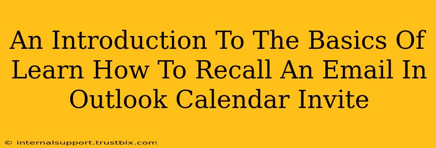 An Introduction To The Basics Of Learn How To Recall An Email In Outlook Calendar Invite