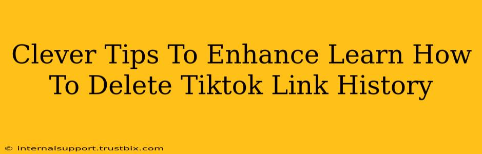 Clever Tips To Enhance Learn How To Delete Tiktok Link History