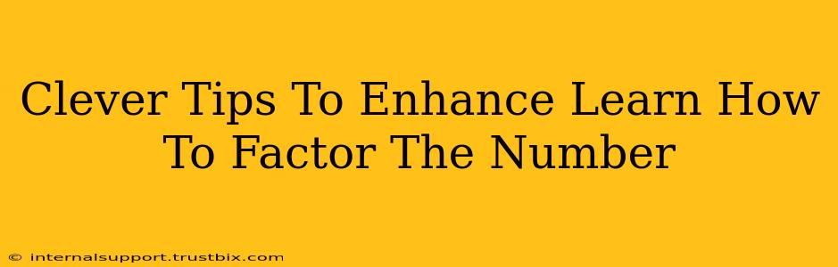 Clever Tips To Enhance Learn How To Factor The Number