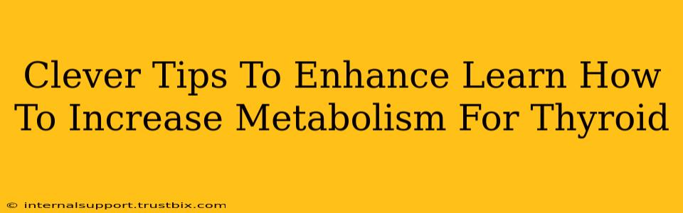 Clever Tips To Enhance Learn How To Increase Metabolism For Thyroid