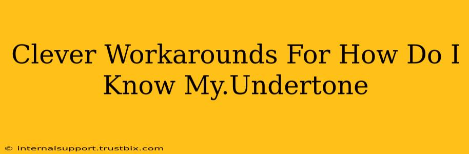 Clever Workarounds For How Do I Know My.Undertone