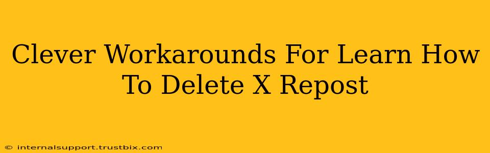 Clever Workarounds For Learn How To Delete X Repost