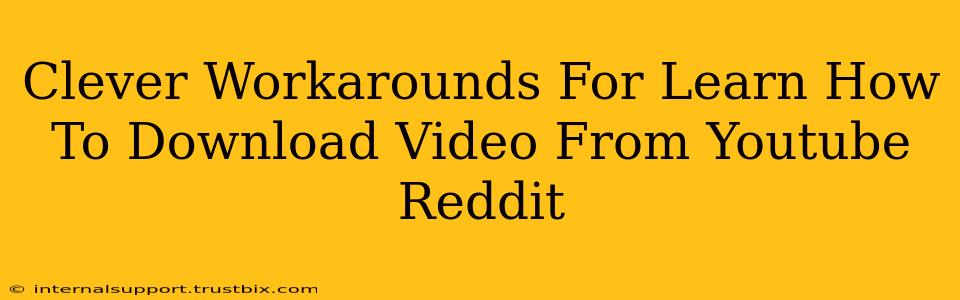 Clever Workarounds For Learn How To Download Video From Youtube Reddit