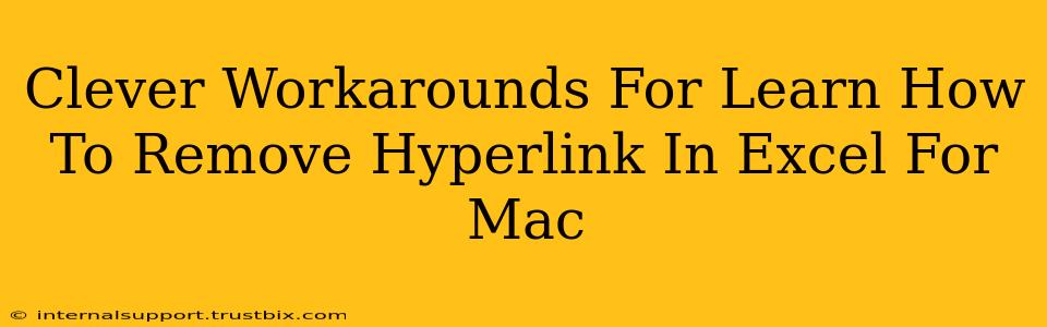 Clever Workarounds For Learn How To Remove Hyperlink In Excel For Mac