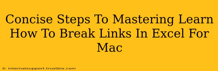 Concise Steps To Mastering Learn How To Break Links In Excel For Mac