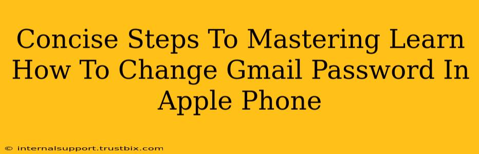 Concise Steps To Mastering Learn How To Change Gmail Password In Apple Phone