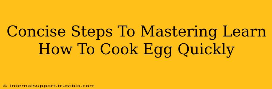 Concise Steps To Mastering Learn How To Cook Egg Quickly