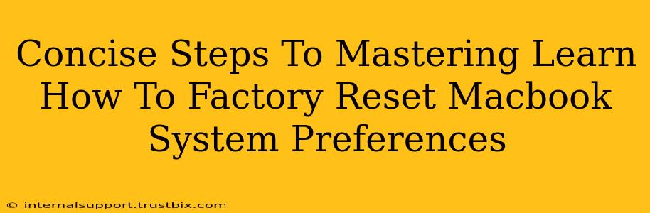 Concise Steps To Mastering Learn How To Factory Reset Macbook System Preferences