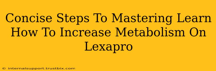 Concise Steps To Mastering Learn How To Increase Metabolism On Lexapro