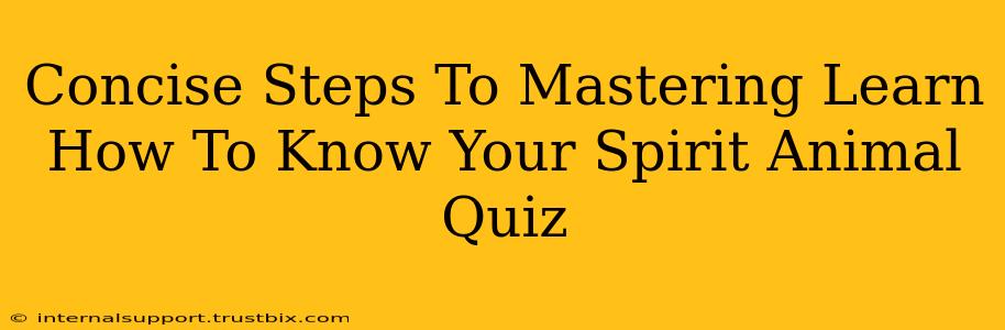 Concise Steps To Mastering Learn How To Know Your Spirit Animal Quiz