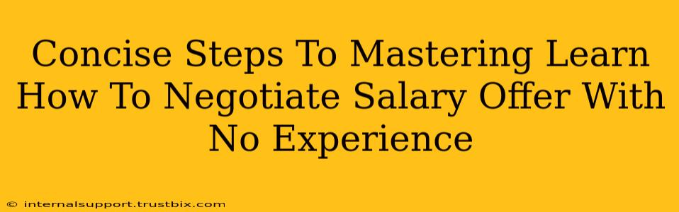 Concise Steps To Mastering Learn How To Negotiate Salary Offer With No Experience