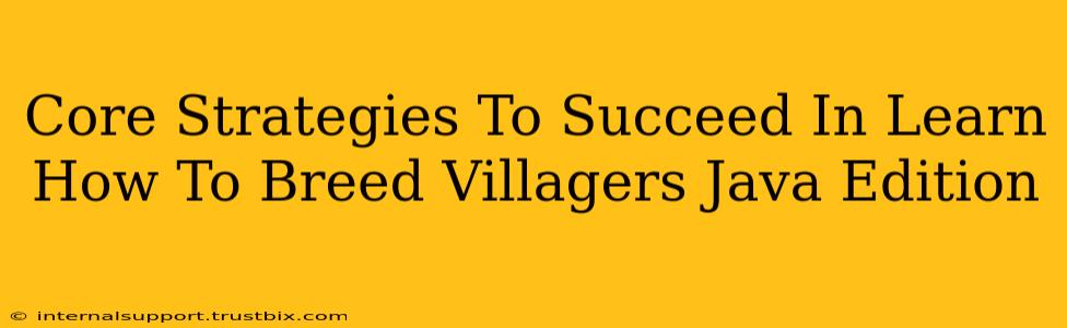 Core Strategies To Succeed In Learn How To Breed Villagers Java Edition