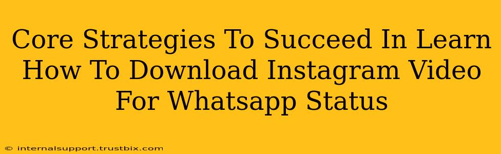 Core Strategies To Succeed In Learn How To Download Instagram Video For Whatsapp Status