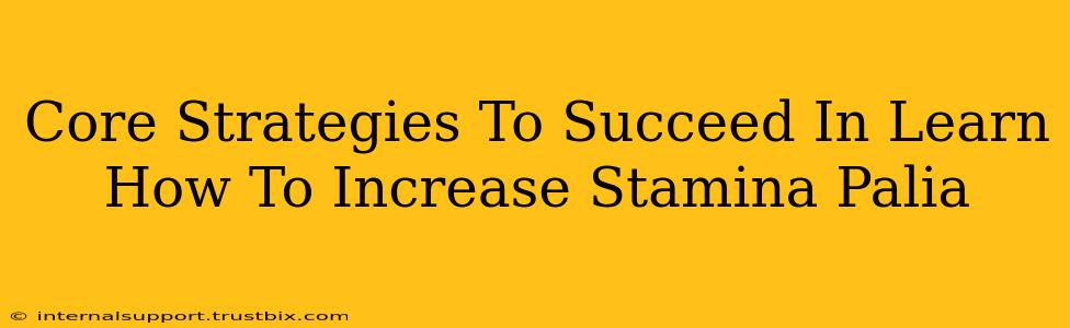 Core Strategies To Succeed In Learn How To Increase Stamina Palia