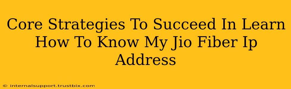 Core Strategies To Succeed In Learn How To Know My Jio Fiber Ip Address