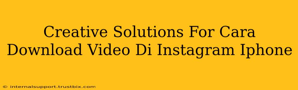 Creative Solutions For Cara Download Video Di Instagram Iphone