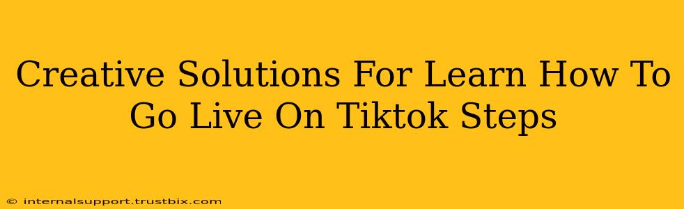 Creative Solutions For Learn How To Go Live On Tiktok Steps