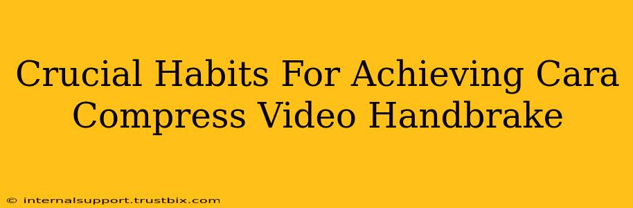 Crucial Habits For Achieving Cara Compress Video Handbrake