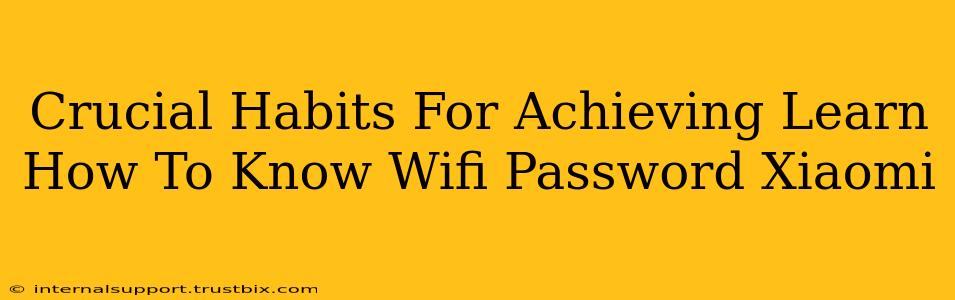 Crucial Habits For Achieving Learn How To Know Wifi Password Xiaomi