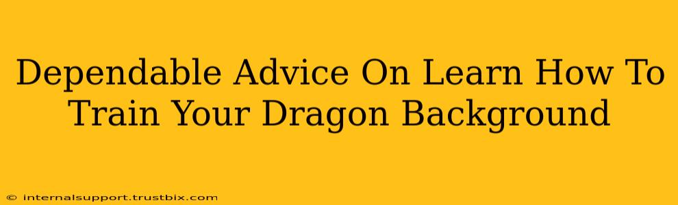 Dependable Advice On Learn How To Train Your Dragon Background