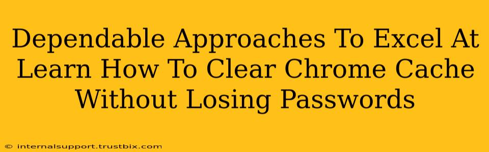 Dependable Approaches To Excel At Learn How To Clear Chrome Cache Without Losing Passwords