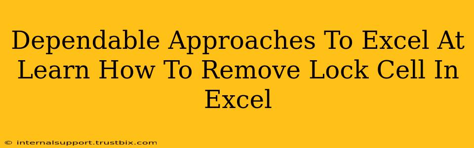 Dependable Approaches To Excel At Learn How To Remove Lock Cell In Excel