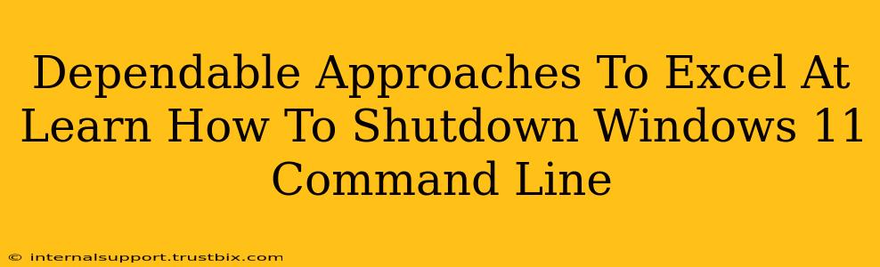 Dependable Approaches To Excel At Learn How To Shutdown Windows 11 Command Line