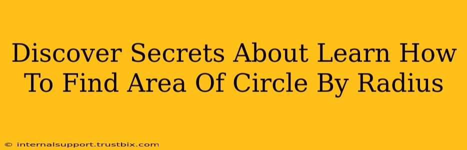 Discover Secrets About Learn How To Find Area Of Circle By Radius