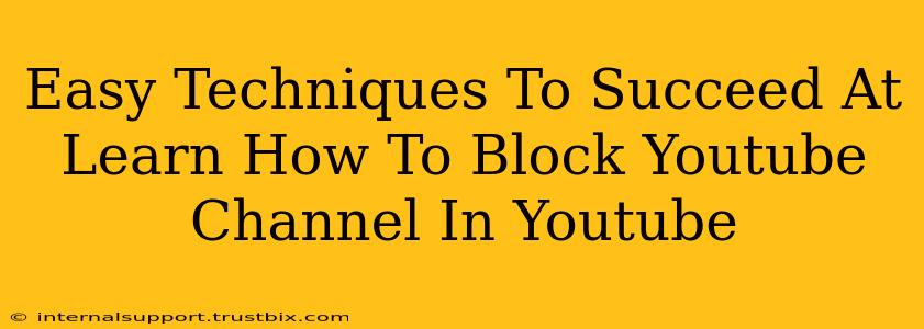 Easy Techniques To Succeed At Learn How To Block Youtube Channel In Youtube