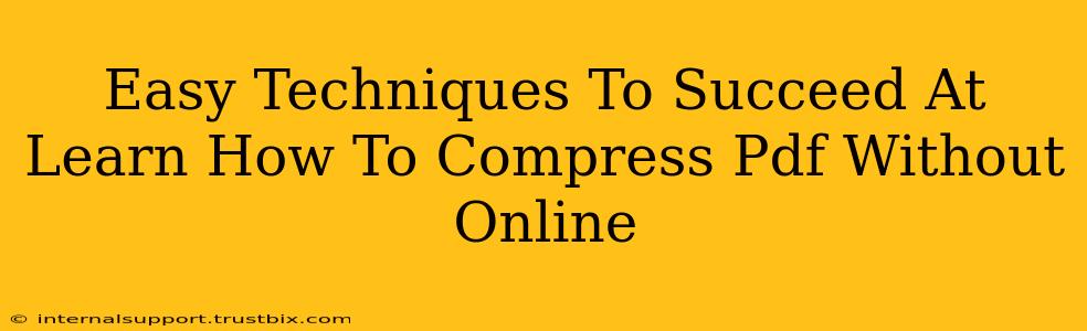 Easy Techniques To Succeed At Learn How To Compress Pdf Without Online