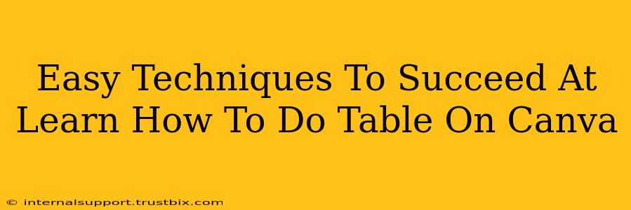 Easy Techniques To Succeed At Learn How To Do Table On Canva