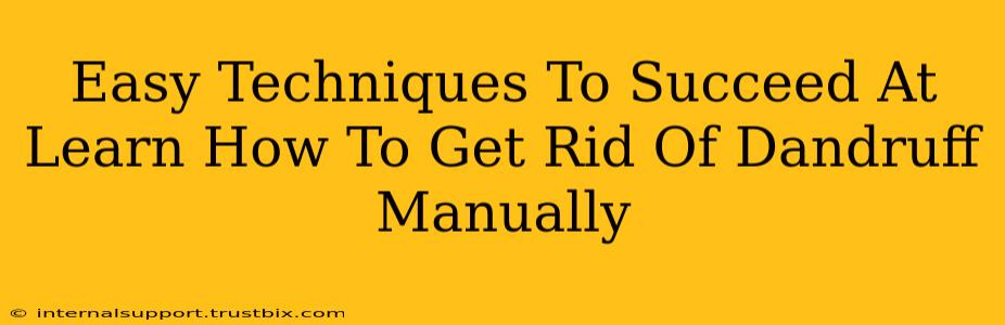 Easy Techniques To Succeed At Learn How To Get Rid Of Dandruff Manually