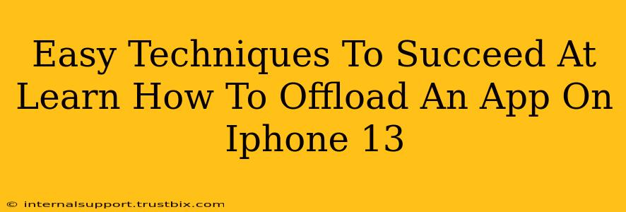 Easy Techniques To Succeed At Learn How To Offload An App On Iphone 13