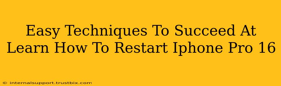 Easy Techniques To Succeed At Learn How To Restart Iphone Pro 16