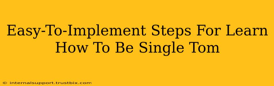 Easy-To-Implement Steps For Learn How To Be Single Tom