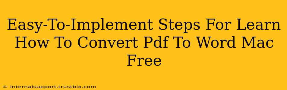 Easy-To-Implement Steps For Learn How To Convert Pdf To Word Mac Free