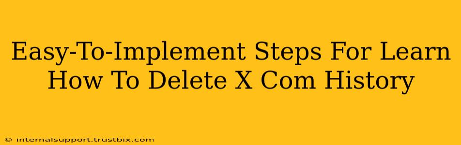 Easy-To-Implement Steps For Learn How To Delete X Com History