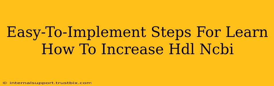 Easy-To-Implement Steps For Learn How To Increase Hdl Ncbi