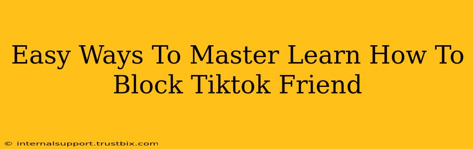 Easy Ways To Master Learn How To Block Tiktok Friend