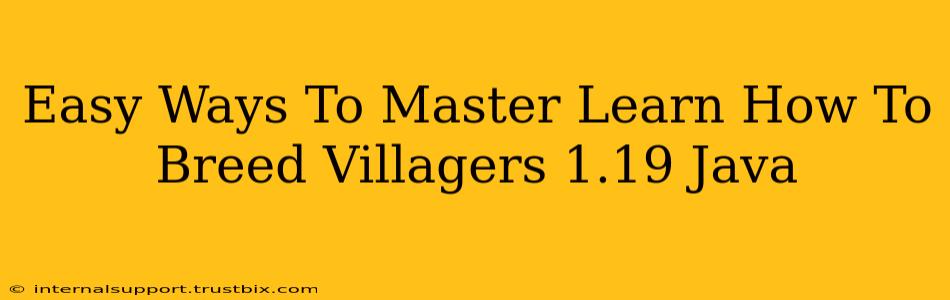 Easy Ways To Master Learn How To Breed Villagers 1.19 Java