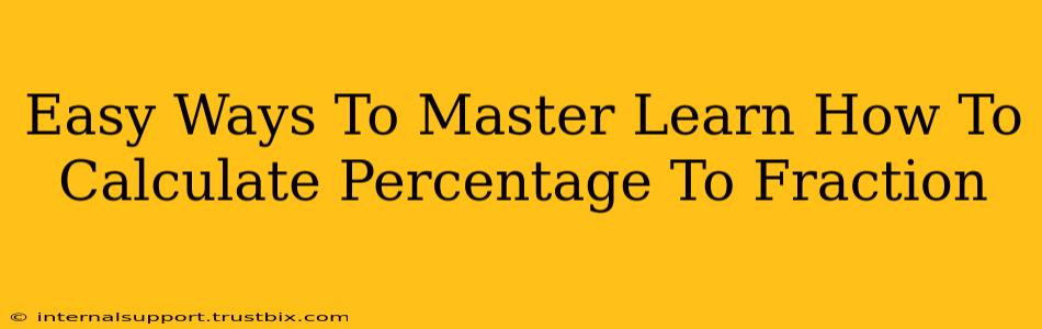 Easy Ways To Master Learn How To Calculate Percentage To Fraction