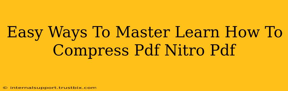 Easy Ways To Master Learn How To Compress Pdf Nitro Pdf