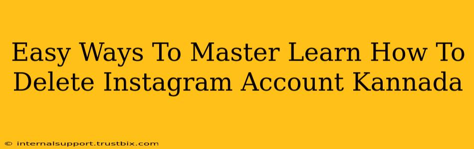 Easy Ways To Master Learn How To Delete Instagram Account Kannada