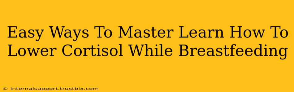 Easy Ways To Master Learn How To Lower Cortisol While Breastfeeding