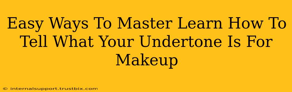 Easy Ways To Master Learn How To Tell What Your Undertone Is For Makeup